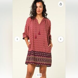 Vanessa Bruno Abigaelle Peasant Boho Flowy Designer Dress, Size 40/8